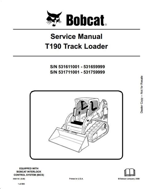 bobcat t190 rc compact track loader|bobcat t190 hydraulic diagram.